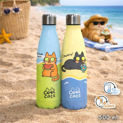 Botella Termo 500ml Cool Cats
