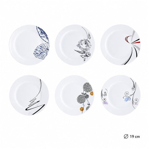 Plato Postre 19cm surtido 6 colores
