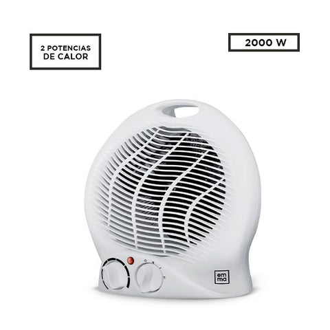 Calefactor Redondo Blanco 2000W 24x28cm