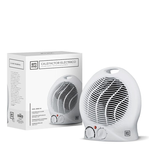 Calefactor Redondo Blanco 2000W 24x28cm