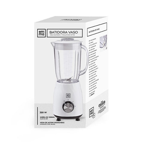 Batidora de Vaso 350W 1,2L Blanca Emma