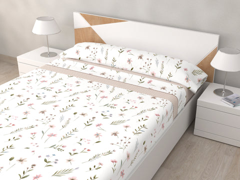 Juego de Sábanas cama 150cm Microfibra Chacal Brisa Beige