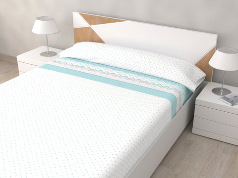 Juego de Sábanas cama 150cm Microfibra Chacal Cristal Aqua