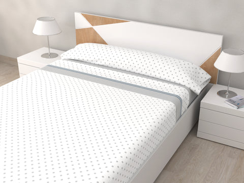 Juego de Sábanas cama 150cm Microfibra Chacal Jamila Gris