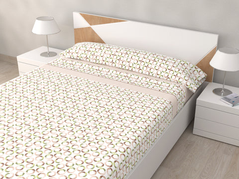 Juego de Sábanas cama 150cm Microfibra Chacal Lorena Beige