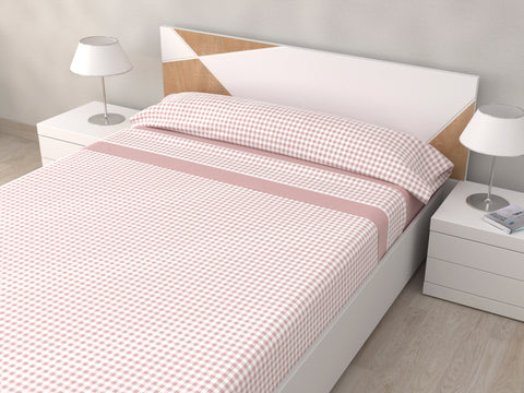Juego de Sábanas cama 150cm Microfibra Chacal Vichi Rosa