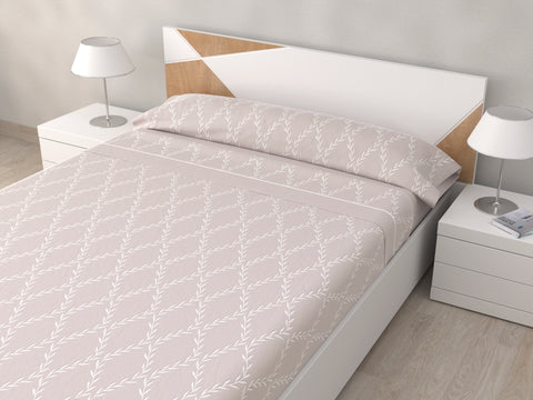 Juego de Sábanas cama 150cm Microfibra Chacal  Viento Beige
