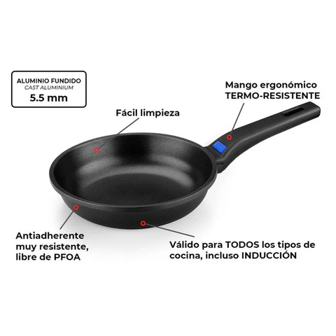 Sartén Monix 28cm Full Induction Aluminio Fundido
