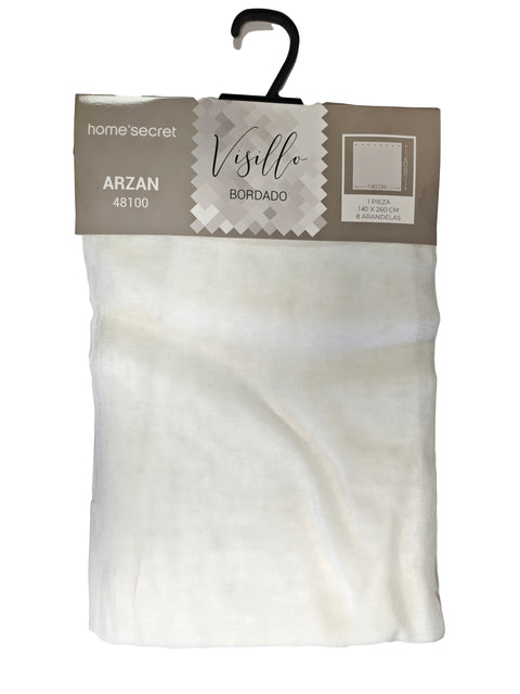 Cortina Visillo Bordado 140x260cm Arzan Beige