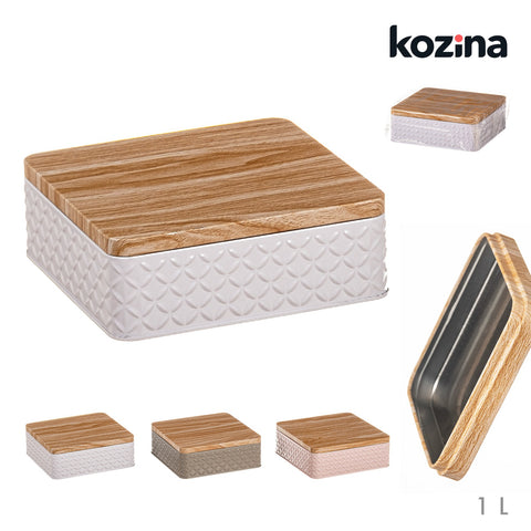 Tarro Metal Cuadrado 1 Litro surtido color aleatorio