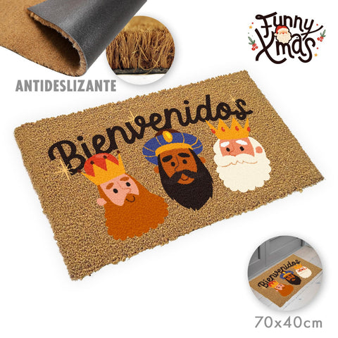 Felpudo en Castellano Bienvenidos Reyes Magos 70x40cm