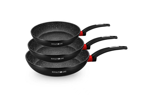 Juego 3 Sartenes Negras 20-24-28cm Royalty Line