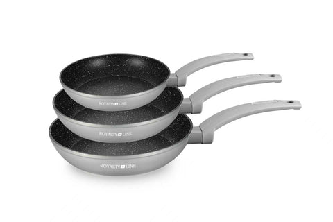 Juego 3 Sartenes Plateadas 20-24-28cm Royalty Line