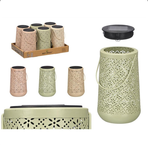 Lámpara Solar Farol Cónico Rombos