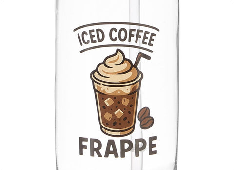 Vaso Tapa Pajita Cristal Coffee 600ml