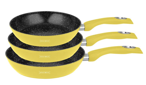 Juego 3 Sartenes Amarillas 20-24-28cm Royalty Line
