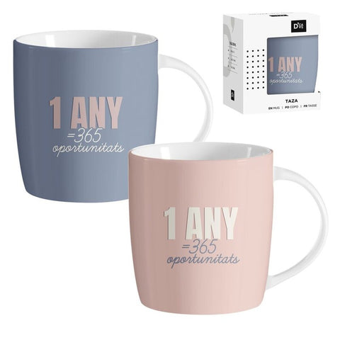 Taza Mug 350ml Catalán 2 Modelos (1 Any, 365 Oportunitats)