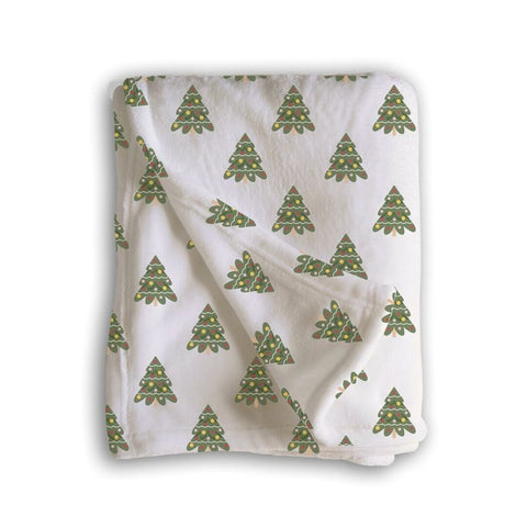 Manta 125x150cm Microfibra Árboles Navidad