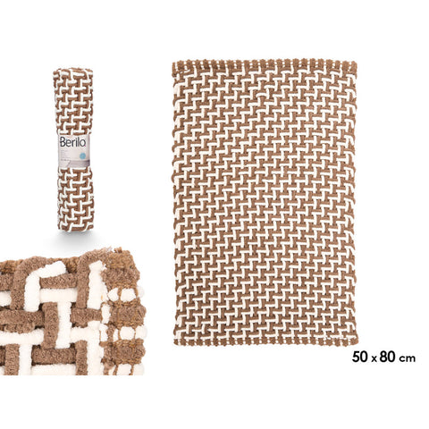 Alfombra de Baño Marrón 50x80cm