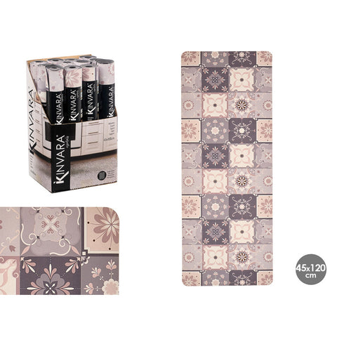 Alfombra de Cocina Efecto Azulejo 45x120cm Base Goma Antideslizante