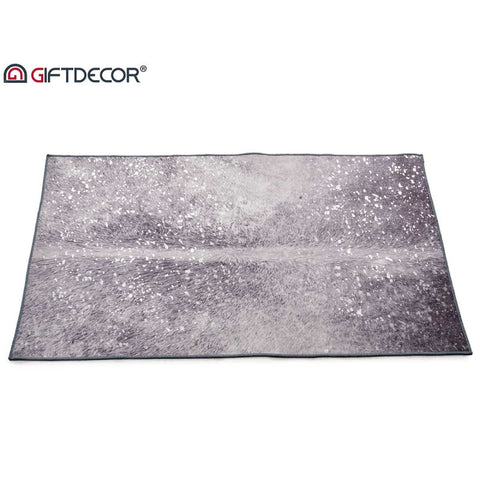 Alfombra Gris 133x190cm con Manchas Plateadas