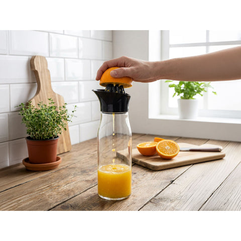 Botella con Exprimidor Negra 800ml