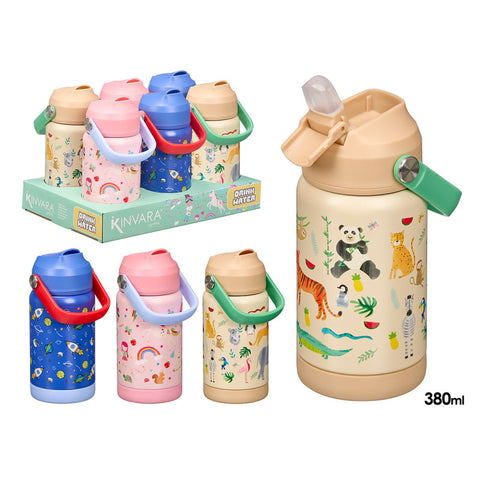 Botella Infantil Asa 380ml surtido 3 diseños