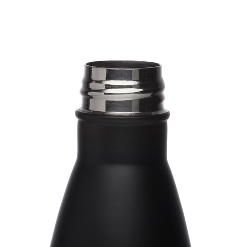 Botella Termo 500ml Acero Inoxidable Negra Mate