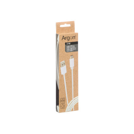 Cable USB a C Blanco 2m