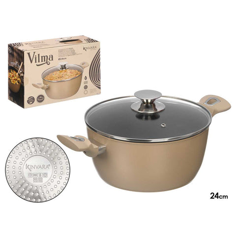 Cacerola Inducción 24cm Forjado Beige Vilma