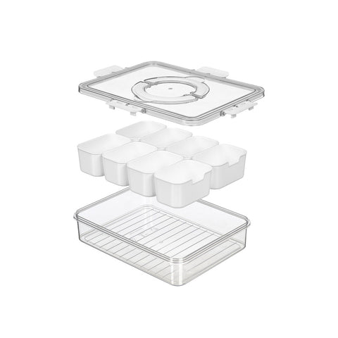 Caja Hermética 8 Organizadores Asa Blanca 3,2L