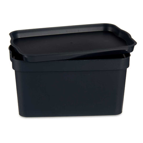 Caja Plástico con Tapa 2,3L Antracita