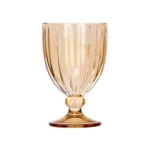 Pack 6 Copas Vino Rayas 310ml Ámbar