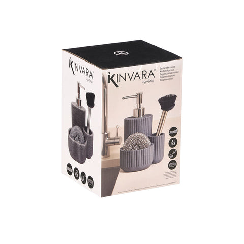 Dosificador Cocina Estropajo Cepillo Gris