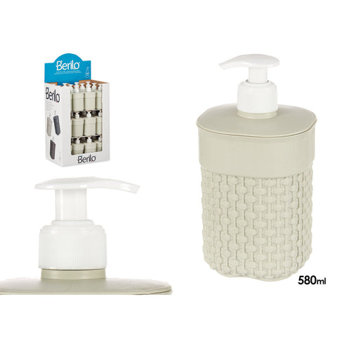 Dosificador de Baño Plástico 580ml Beige