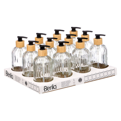 Dosificador Transparent Bambú 410ml