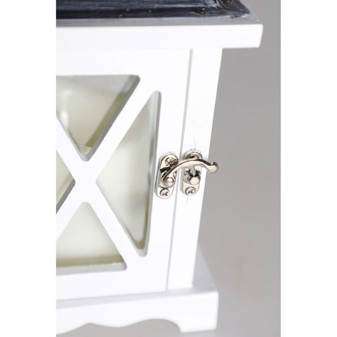 Farol Ascea Madera Vidrio 12x12x31cm