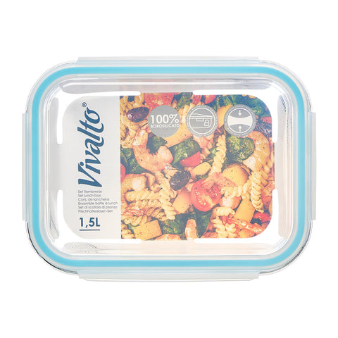 Fiambrera Borosilicato Hermética 1500ml