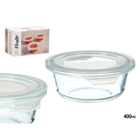 Fiambrera Redonda Transparente 400ml