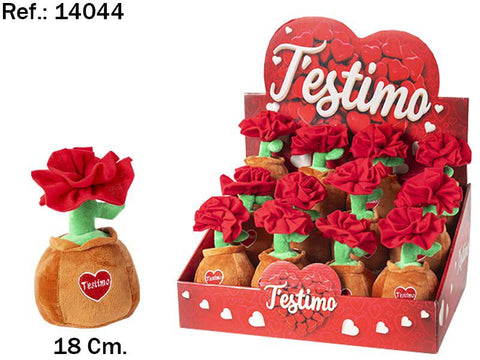 Rosa Peluche 18cm T'estimo Sant Jordi