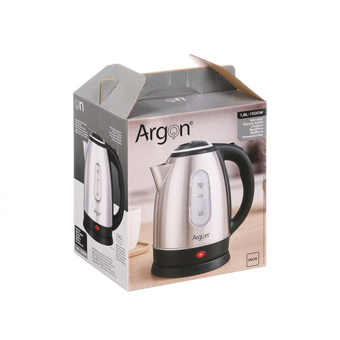 Hervidor Acero Inoxidable 1.8 Litros 1500W Argón