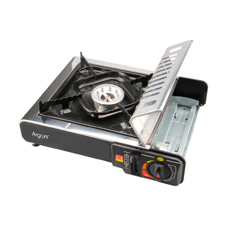 Hornillo de Gas Portátil Metal Negro Argón