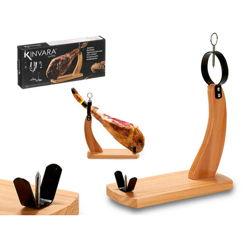 Jamonero Ancho Natural Madera Pino