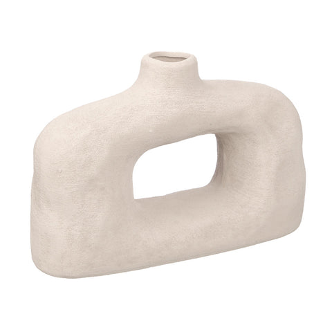 Jarrón Sahara Moderno Agujero Blanco 17cm