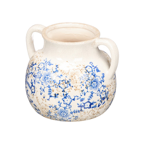 Jarrón Nonna 2 Asas Azul Beige 16cm
