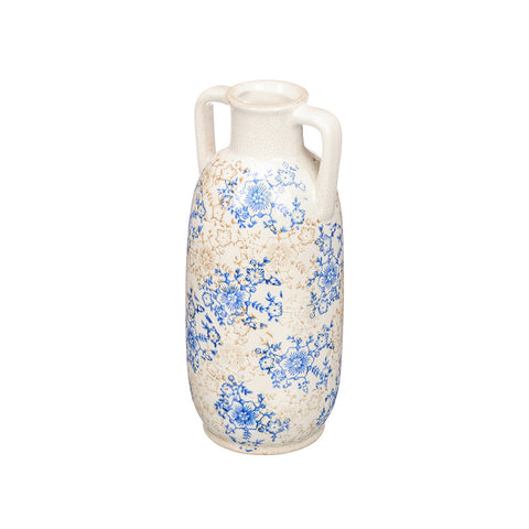 Jarrón Nonna 2 Asas Azul Beige 38cm