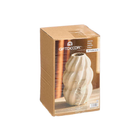 Jarrón Sahara Espiral Blanco 28cm