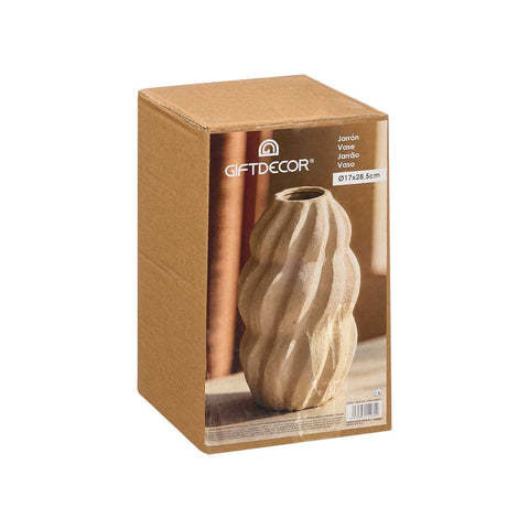 Jarrón Sahara Espiral Tierra 28cm