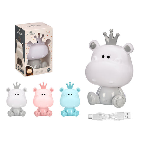 Lámpara Infantil Quitamiedos Hipopótamo surtido 3 colores