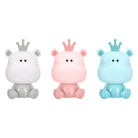 Lámpara Infantil Quitamiedos Hipopótamo surtido 3 colores